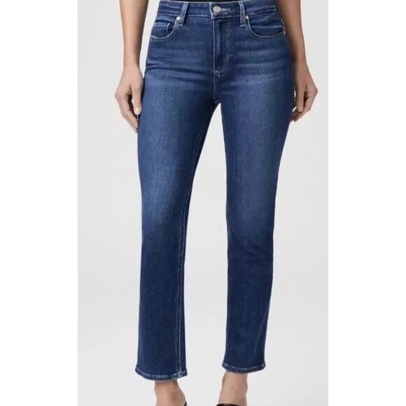 PAIGE Women's Straight Leg Jeans - Dark Blue - Picture 1 of 9